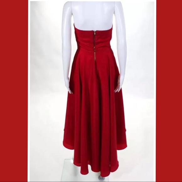ALLISON PARRIS WOMENS RED STRAPLESS CHARM GOWN - Picture 5 of 5